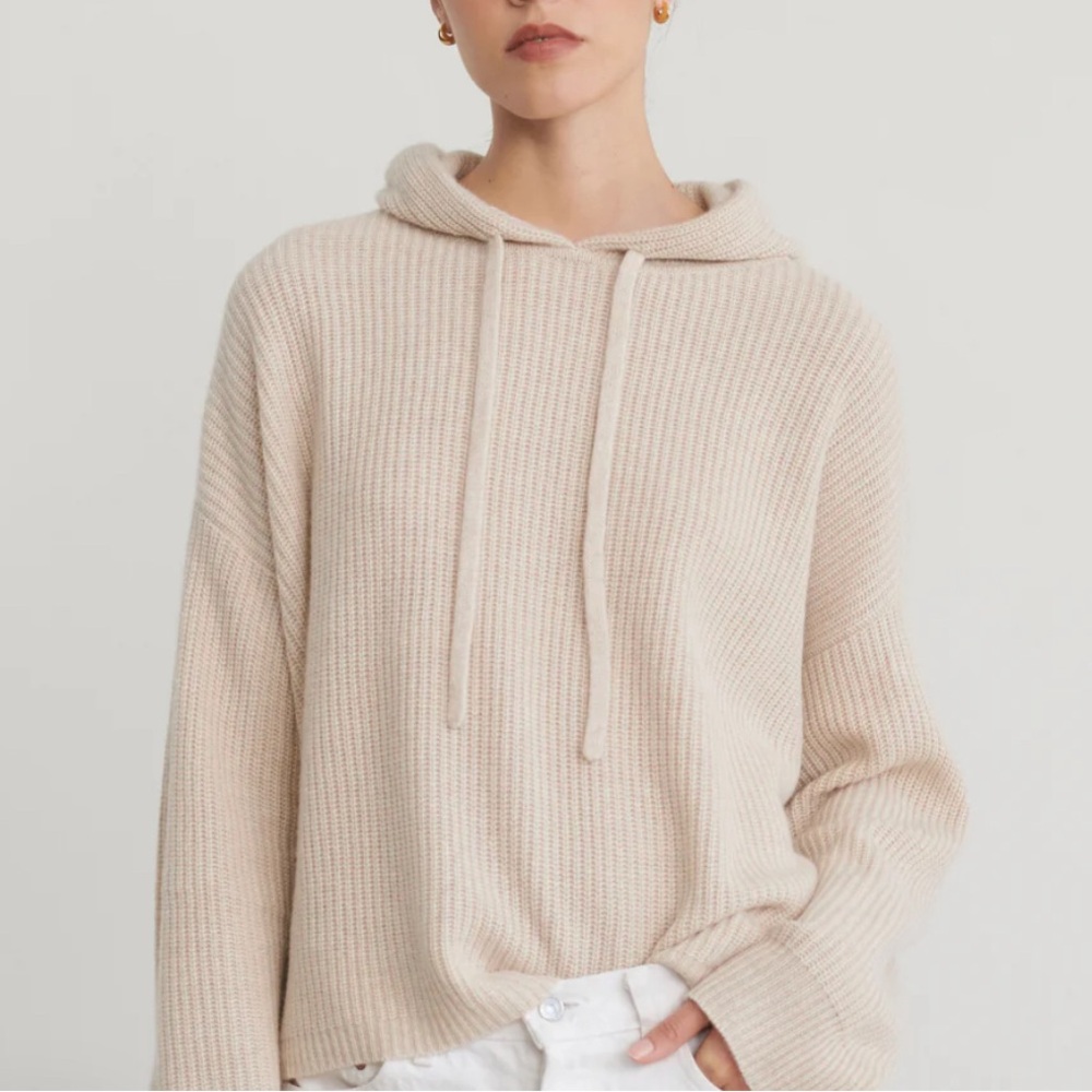 Jenni Kayne Green Cashmere Fisherman Hoodie